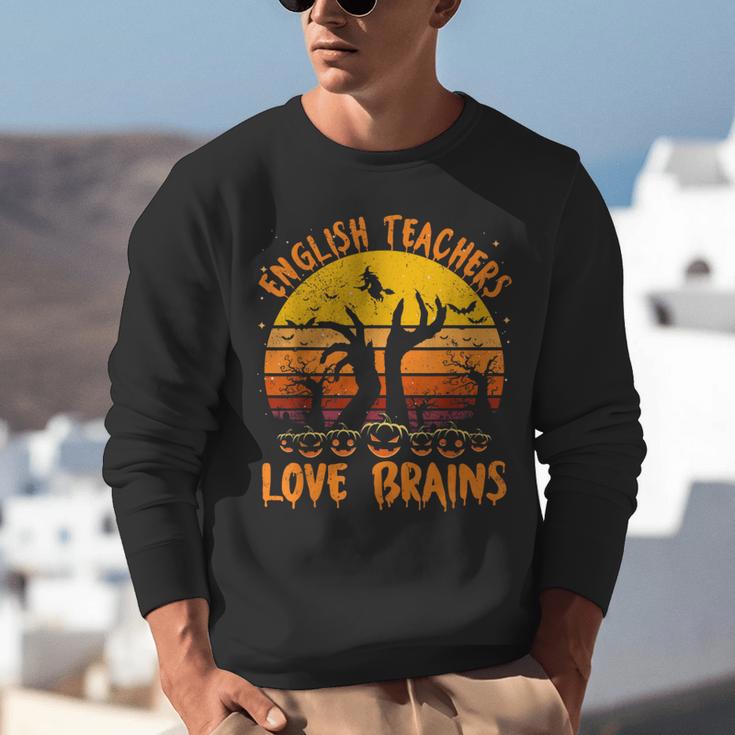 Teacher Halloween All English Teachers Love Brains Unisex Sweatshirt, English Teacher Sweatshirts, funny gift Teacher Halloween All English Teachers Love Brains Unisex Sweatshirt, English Teacher Sweatshirts, funny gift