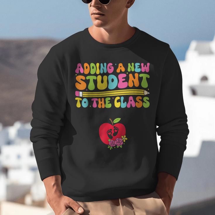 Teacher Pregnancy Announcement Clothing Expecting Teacher X-Small Unisex Sweatshirt, funny gift
