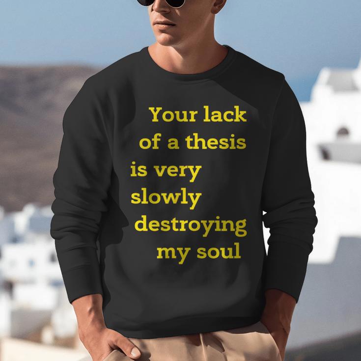 Teacher Or Professor Essay Thesis Writing Joke For Men Women Unisex Sweatshirt, Writing Teacher Sweatshirts, funny gift