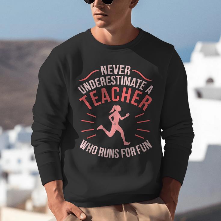 Teacher Who Runs Half Marathon Runner Running Lover Graphic Unisex Sweatshirt, funny gift Teacher Who Runs Half Marathon Runner Running Lover Graphic Unisex Sweatshirt, funny gift
