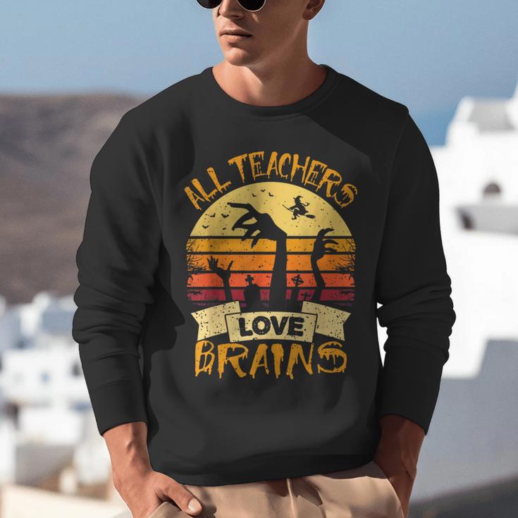 Teacher Shirt All Teachers Love Brains Halloween Men Women Unisex Sweatshirt, funny gift Teacher Shirt All Teachers Love Brains Halloween Men Women Unisex Sweatshirt, funny gift