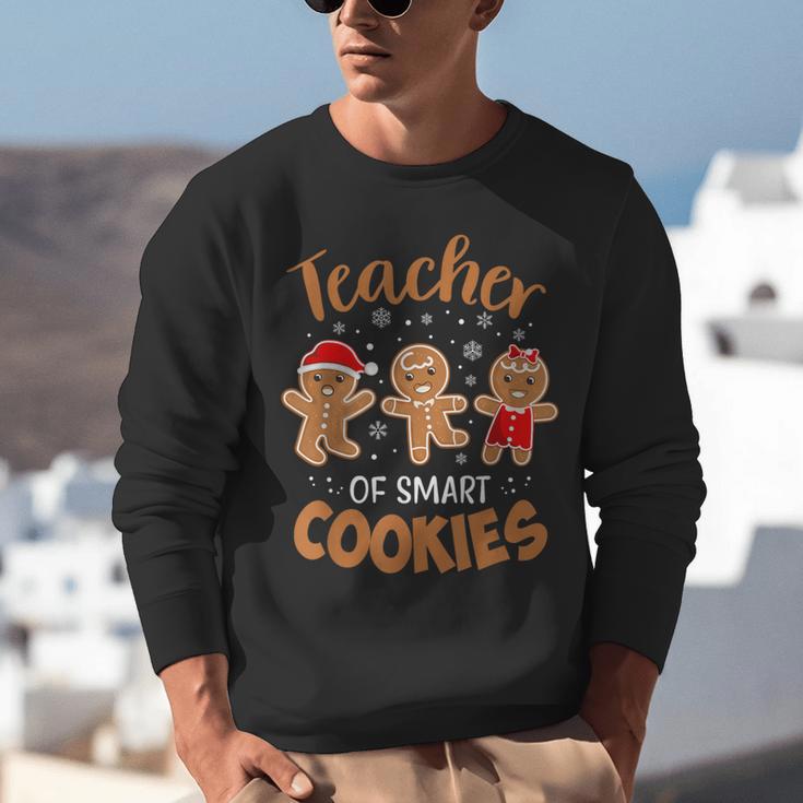 Teacher Of Smart Cookies Gingerbread Christmas Teacher Cute Men Women Kids Unisex Sweatshirt, funny gift