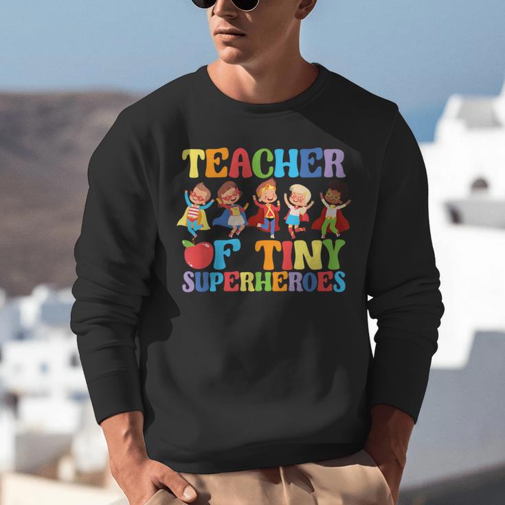 Teacher Of Tiny Superheroes Teach 100th Day Of School Unisex Sweatshirt, funny gift Teacher Of Tiny Superheroes Teach 100th Day Of School Unisex Sweatshirt, funny gift