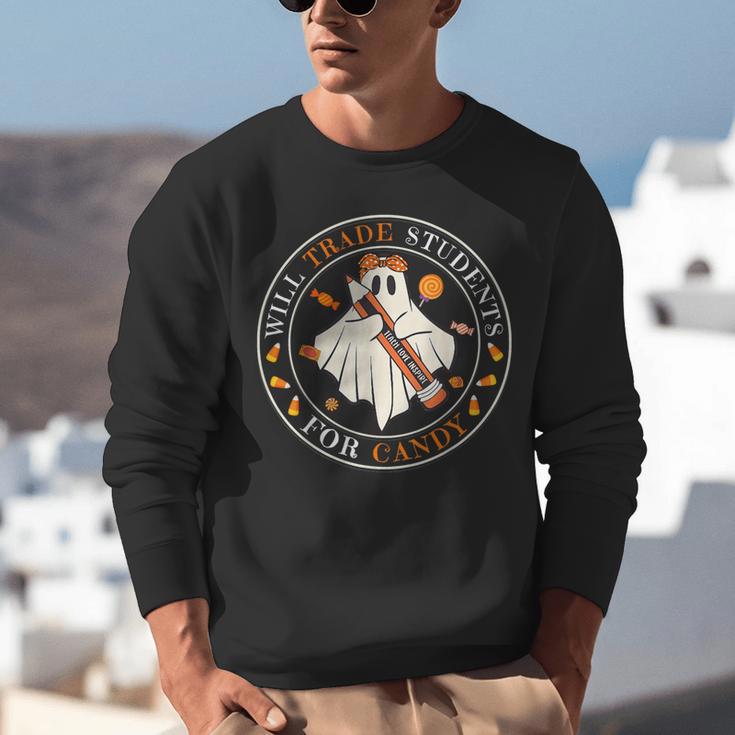 Teacher Will Trade Students For Candy Easy Halloween Costume Unisex Sweatshirt, funny gift Teacher Will Trade Students For Candy Easy Halloween Costume Unisex Sweatshirt, funny gift