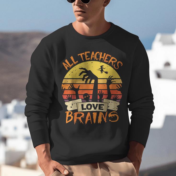 All Teachers Love Brains Shirt Halloween Teachers Unisex Sweatshirt, funny gift All Teachers Love Brains Shirt Halloween Teachers Unisex Sweatshirt, funny gift