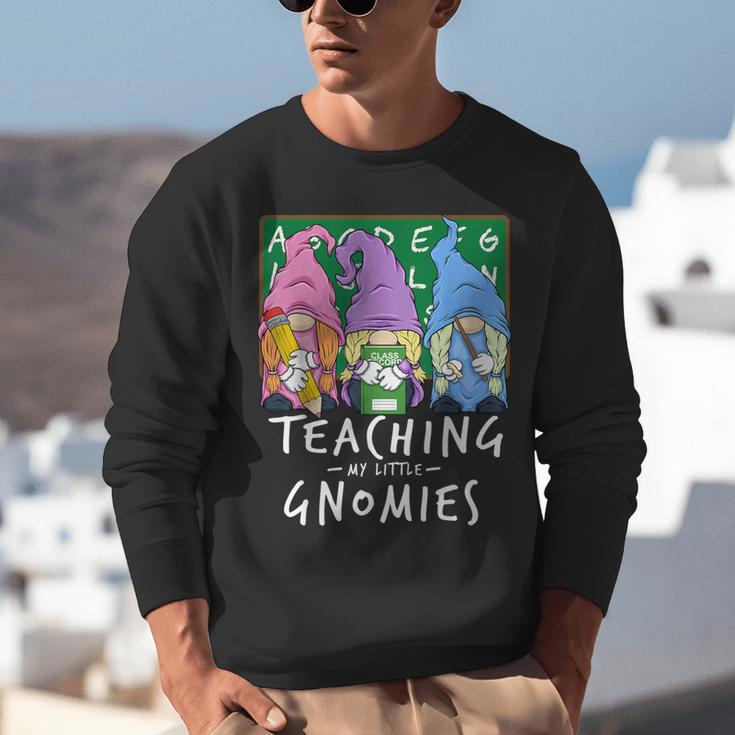 Teaching My Little Gnomies With Gnome For Teacher Women Unisex Sweatshirt, funny gift Teaching My Little Gnomies With Gnome For Teacher Women Unisex Sweatshirt, funny gift