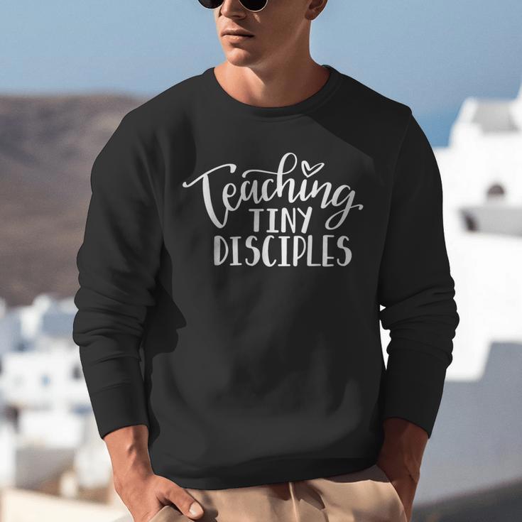 Teaching Tiny Disciples Christian Teacher Unisex Sweatshirt, funny gift Teaching Tiny Disciples Christian Teacher Unisex Sweatshirt, funny gift