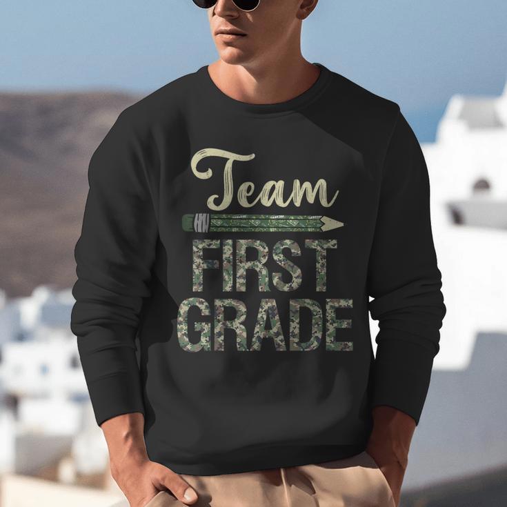 Team First Grade Camo 1st Grade Teacher Camouflage Unisex Sweatshirt, First Grade Teacher Sweatshirts, funny gift Team First Grade Camo 1st Grade Teacher Camouflage Unisex Sweatshirt, First Grade Teacher Sweatshirts, funny gift