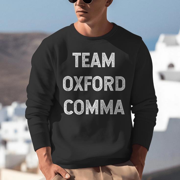 Team Oxford Comma English Majors And Teachers For Men Women Girls Kids Unisex Sweatshirt, English Teacher Sweatshirts, funny gift