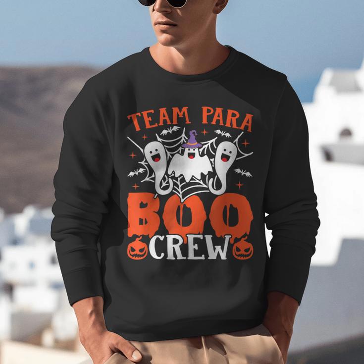 Team Para Boo Crew Halloween Ghost Paraprofessional Teacher Unisex Sweatshirt, funny gift