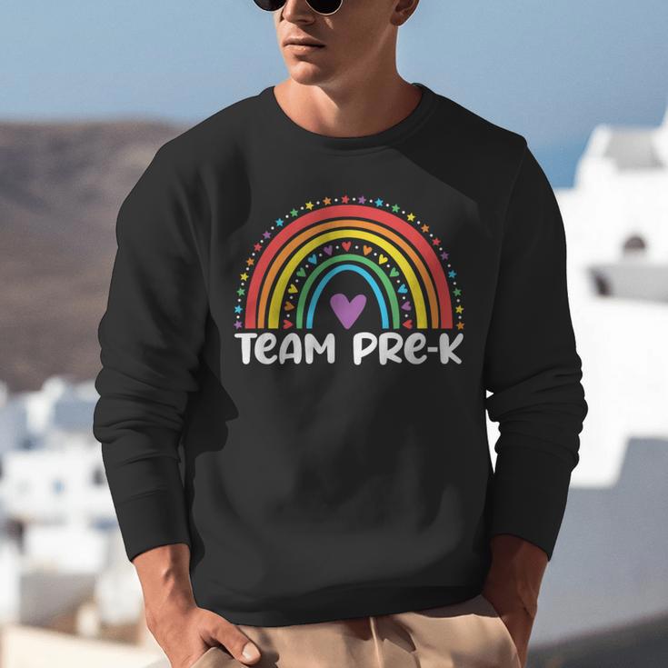Team Pre-K Teacher Crew Squad Hello Back School Graduation Unisex Sweatshirt, funny gift