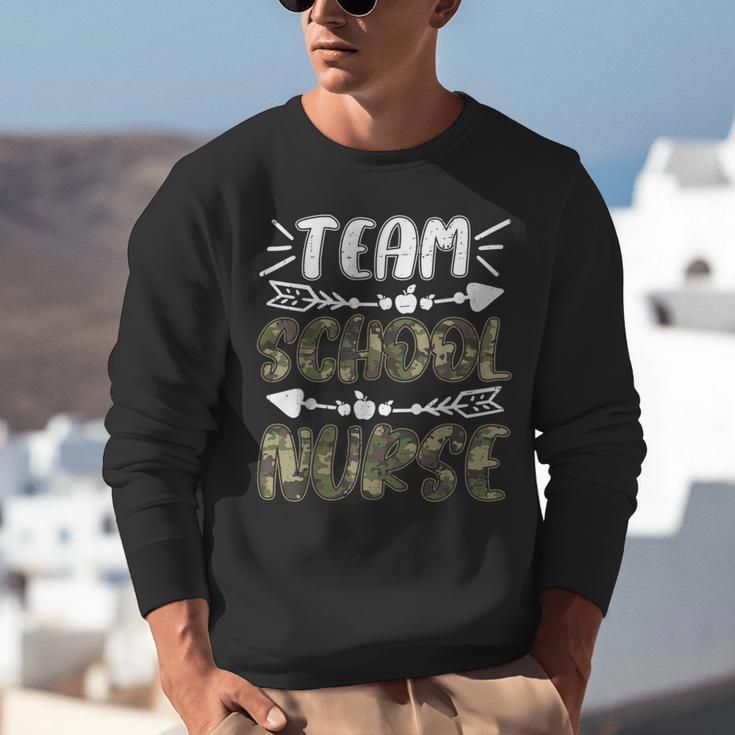 Team School Nurse Camo Teacher Student Back To School For Men Women Unisex Sweatshirt, funny gift Team School Nurse Camo Teacher Student Back To School For Men Women Unisex Sweatshirt, funny gift