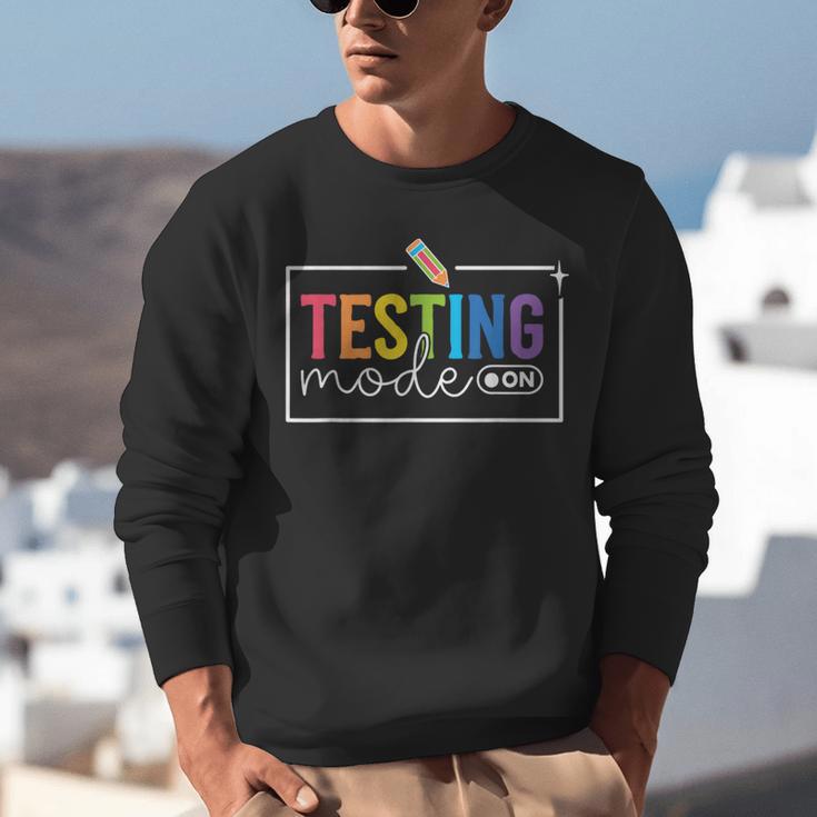 Testing Mode On Testing Day Motivational Teacher Kids Unisex Sweatshirt, funny gift Testing Mode On Testing Day Motivational Teacher Kids Unisex Sweatshirt, funny gift