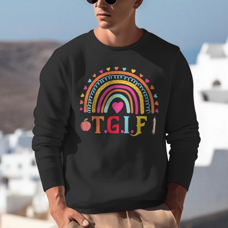 TGIF Teacher Appreciation Alphabet Thank God It's Friday For Men Women Girls Kids Unisex Sweatshirt, funny gift TGIF Teacher Appreciation Alphabet Thank God It's Friday For Men Women Girls Kids Unisex Sweatshirt, funny gift