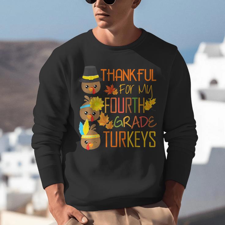 Thankful For My 4th Grade Turkey Thanksgiving Turkey Teacher Unisex Sweatshirt, 4th Grade Teacher Sweatshirts, funny gift Thankful For My 4th Grade Turkey Thanksgiving Turkey Teacher Unisex Sweatshirt, 4th Grade Teacher Sweatshirts, funny gift