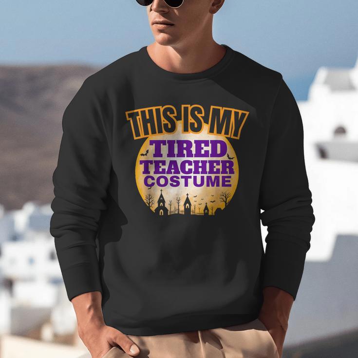 This Is My Tired Teacher Costume Halloween Teachers Unisex Sweatshirt, funny gift This Is My Tired Teacher Costume Halloween Teachers Unisex Sweatshirt, funny gift