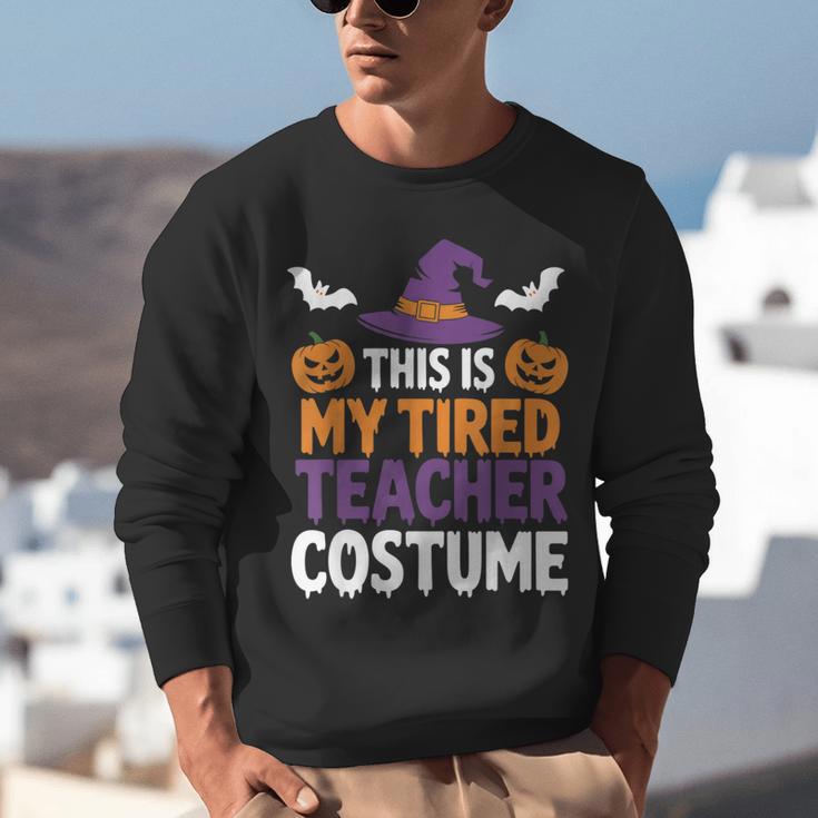 Tired Teacher Costume For Humor Halloween Unisex Sweatshirt, funny gift Tired Teacher Costume For Humor Halloween Unisex Sweatshirt, funny gift