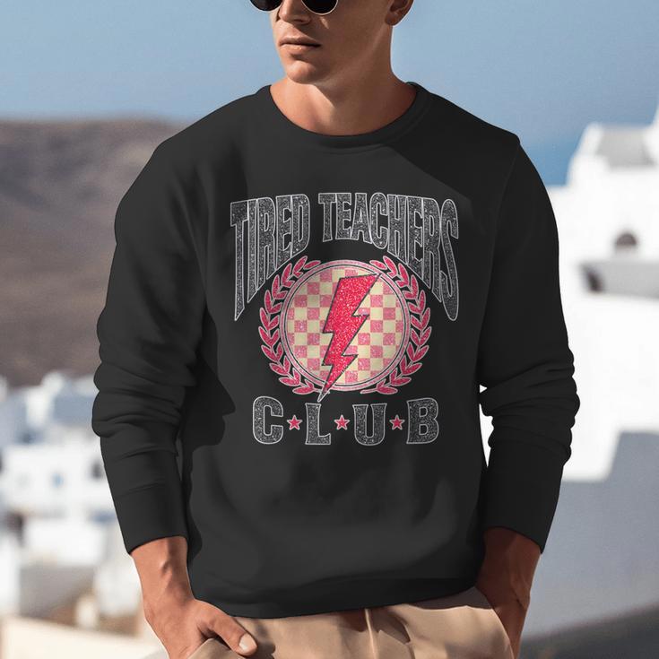 Tired Teachers Club Study Lover School Apparel Unisex Sweatshirt, funny gift Tired Teachers Club Study Lover School Apparel Unisex Sweatshirt, funny gift