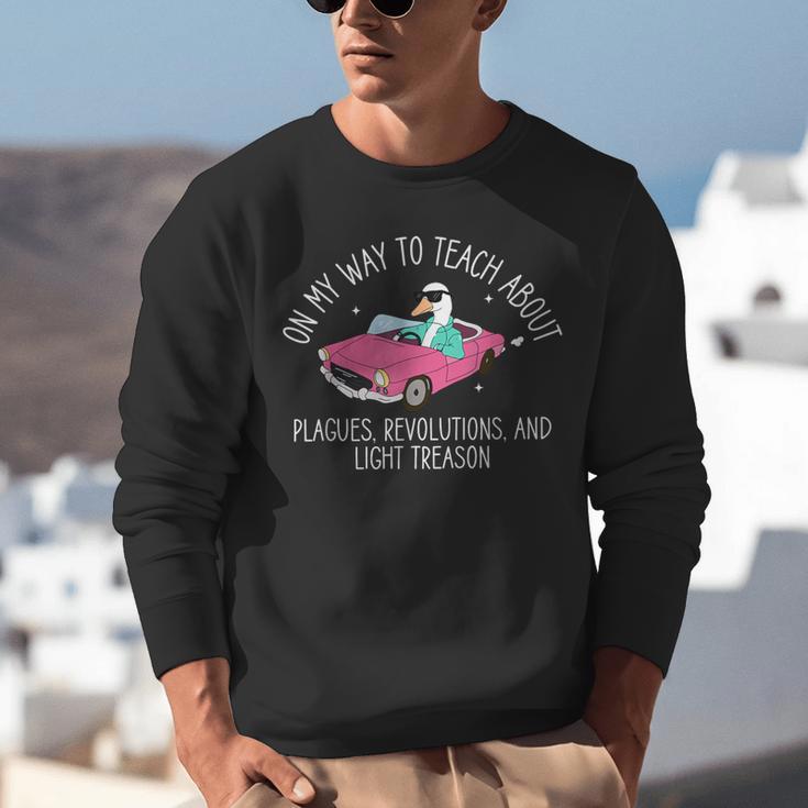 History Teacher Silly Goose Back To School Social Studies Unisex Sweatshirt, History Teacher Sweatshirts, funny gift