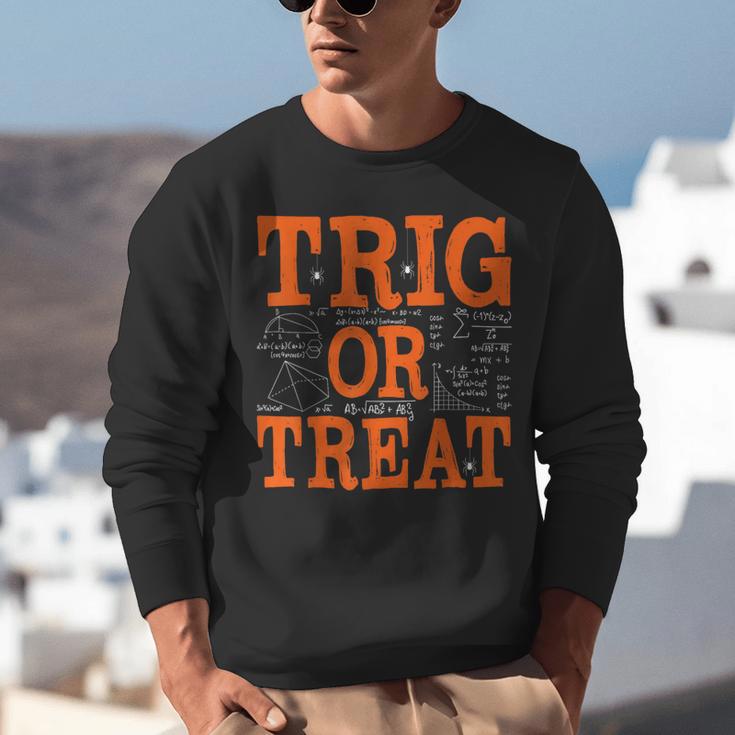 Trig Or Treat Trigonometry Math Teacher Halloween Unisex Sweatshirt, funny gift Trig Or Treat Trigonometry Math Teacher Halloween Unisex Sweatshirt, funny gift