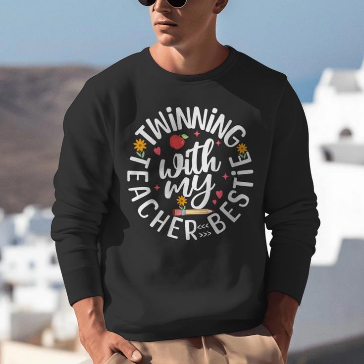 Twin Day For Spirit Week Teacher Bestie Matching Unisex Sweatshirt, funny gift Twin Day For Spirit Week Teacher Bestie Matching Unisex Sweatshirt, funny gift
