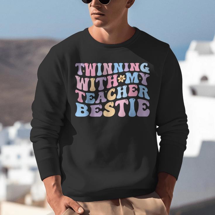 Twinning With My Teacher Bestie Teaching Partner Unisex Sweatshirt, funny gift