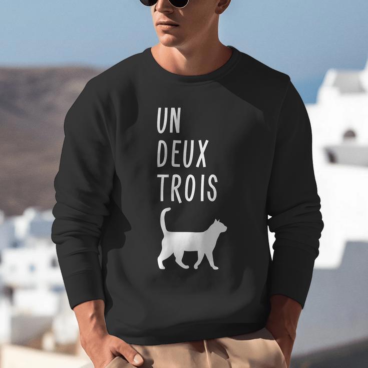 Un Deux Trois Cat Shirt French Teacher Unisex Sweatshirt, funny gift