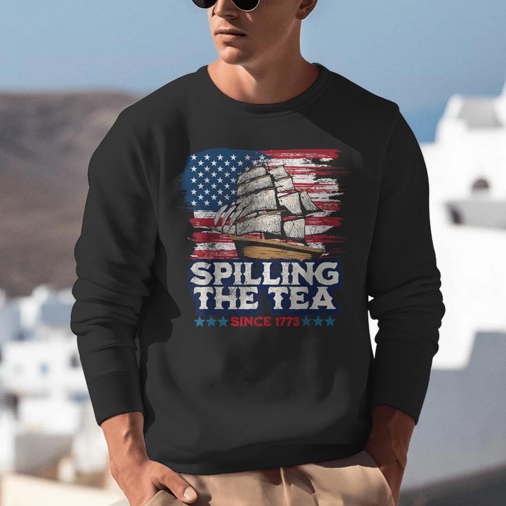 US History Teacher Boston Spilling The Tea Since 1773 Unisex Sweatshirt, History Teacher Sweatshirts, funny gift