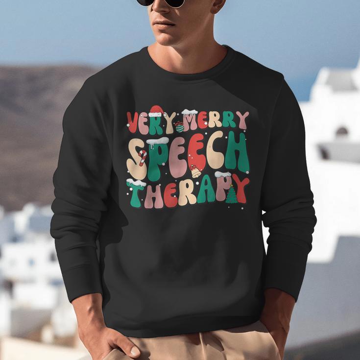 Verry Merry Speech Language Pathologist Teacher Christmas Unisex Sweatshirt, funny gift Verry Merry Speech Language Pathologist Teacher Christmas Unisex Sweatshirt, funny gift