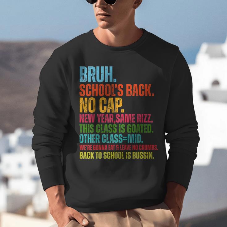 Vintage Bruh We Back No Cap Bruh We'Re Back Student Teacher Unisex Sweatshirt, funny gift Vintage Bruh We Back No Cap Bruh We'Re Back Student Teacher Unisex Sweatshirt, funny gift