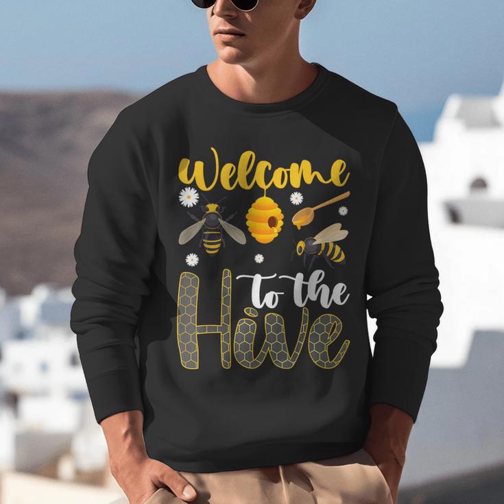 Welcome To The Hive Bee Teacher Back To School Unisex Sweatshirt, funny gift