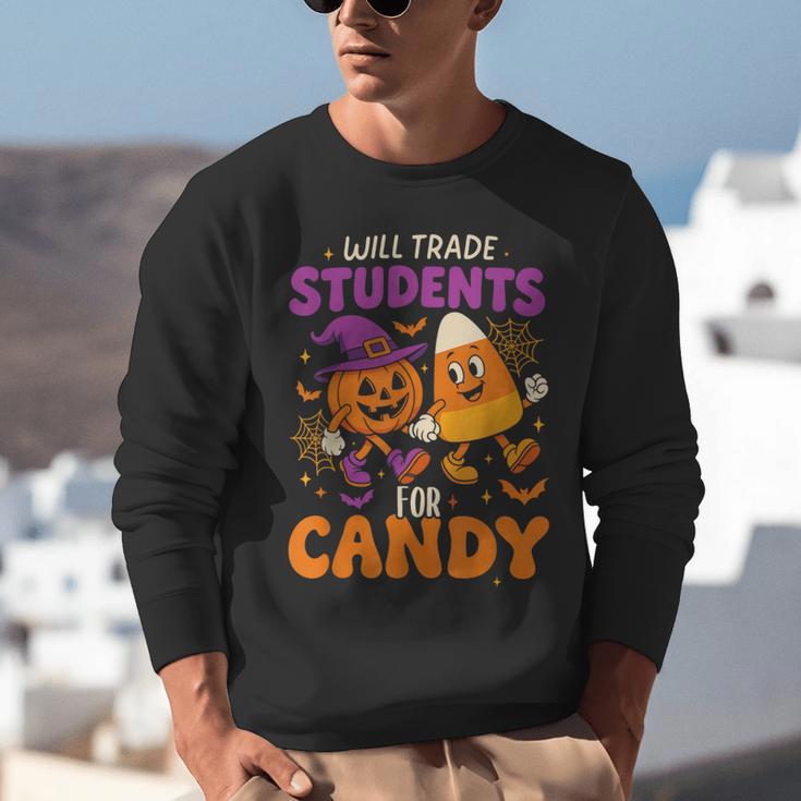 Will Trade Students For Candy Shirt Fun Candy Corn Teacher Unisex Sweatshirt, funny gift Will Trade Students For Candy Shirt Fun Candy Corn Teacher Unisex Sweatshirt, funny gift