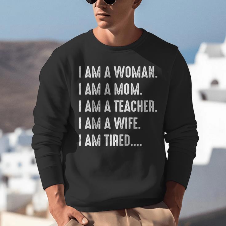 Woman Mom Teacher Wife TIRED T Shirt Cute Mom Teacher Shirts Unisex Sweatshirt, funny gift Woman Mom Teacher Wife TIRED T Shirt Cute Mom Teacher Shirts Unisex Sweatshirt, funny gift