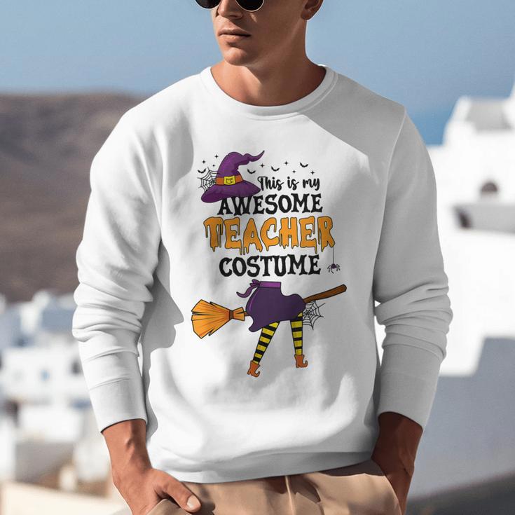 This Is My Awesome Teacher Costume Halloween Witch Unisex Sweatshirt, funny gift This Is My Awesome Teacher Costume Halloween Witch Unisex Sweatshirt, funny gift