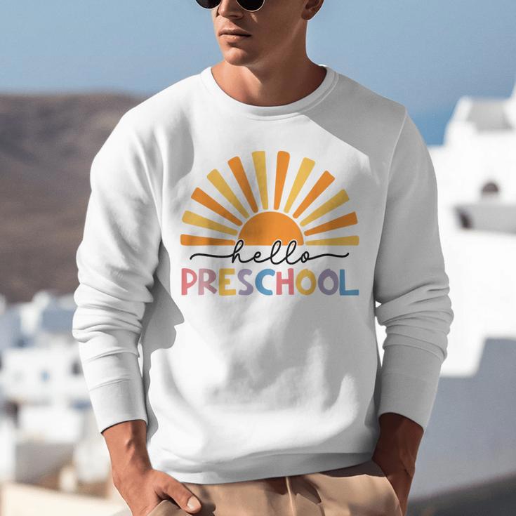 Back To School Hello Preschool For Kids Teacher Women Unisex Sweatshirt, funny gift Back To School Hello Preschool For Kids Teacher Women Unisex Sweatshirt, funny gift