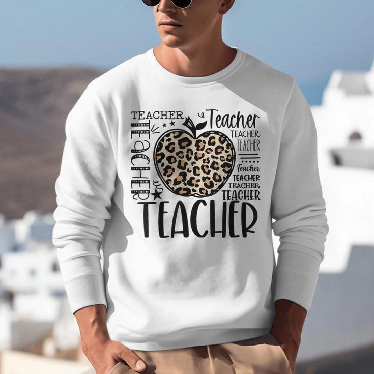 Back To School Teacher Life Apple Leopard Teacher Women Unisex Sweatshirt, funny gift Back To School Teacher Life Apple Leopard Teacher Women Unisex Sweatshirt, funny gift