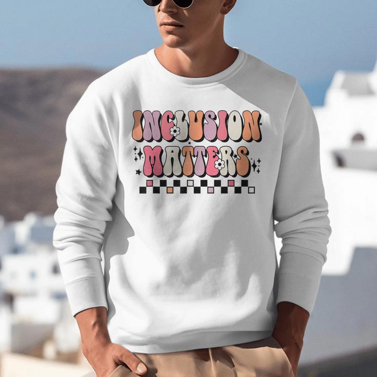 Boho Inclusion Matters Special Education SPED Teacher Women Unisex Sweatshirt, funny gift