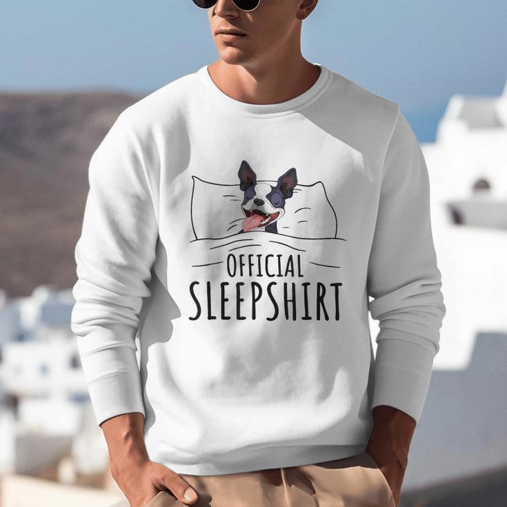 Boston Terrier Dog Lovers Sleepshirt Apparel Men Women Unisex Sweatshirt, funny gift