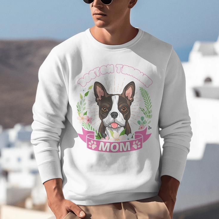 Boston Terrier Mom Mother's Day Unisex Sweatshirt, Boston Terrier Mom Sweatshirts, funny gift