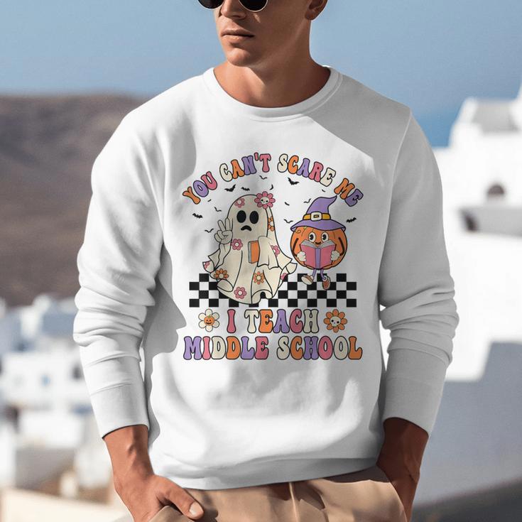 You Can't Scare Me I Teach Middle School Halloween Teacher Unisex Sweatshirt, funny gift You Can't Scare Me I Teach Middle School Halloween Teacher Unisex Sweatshirt, funny gift