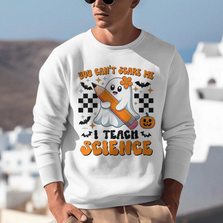 You Can't Scare Me I Teach Science Retro Teacher Halloween Unisex Sweatshirt, Science Teacher Sweatshirts, funny gift You Can't Scare Me I Teach Science Retro Teacher Halloween Unisex Sweatshirt, Science Teacher Sweatshirts, funny gift