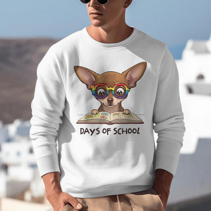 Chihuahua 100 Days Of School Rainbow Glasses Teacher Unisex Sweatshirt, funny gift Chihuahua 100 Days Of School Rainbow Glasses Teacher Unisex Sweatshirt, funny gift