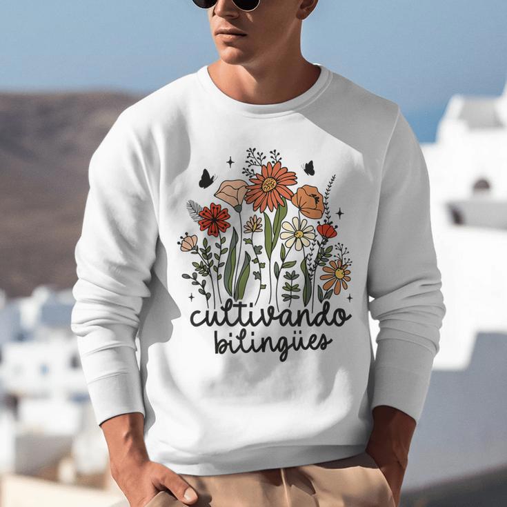 Cultivando Bilingues Dual Language Crew Bilingual Teacher Men Women Girls Kids Unisex Sweatshirt, funny gift