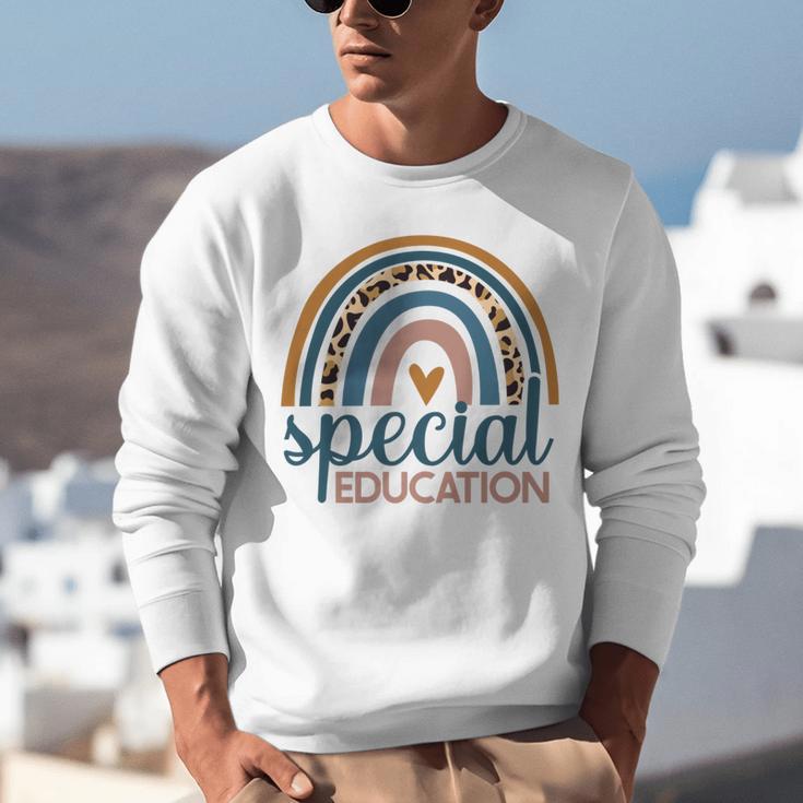 Cute Special Education Leopard Print SPED Teacher Idea Unisex Sweatshirt, funny gift