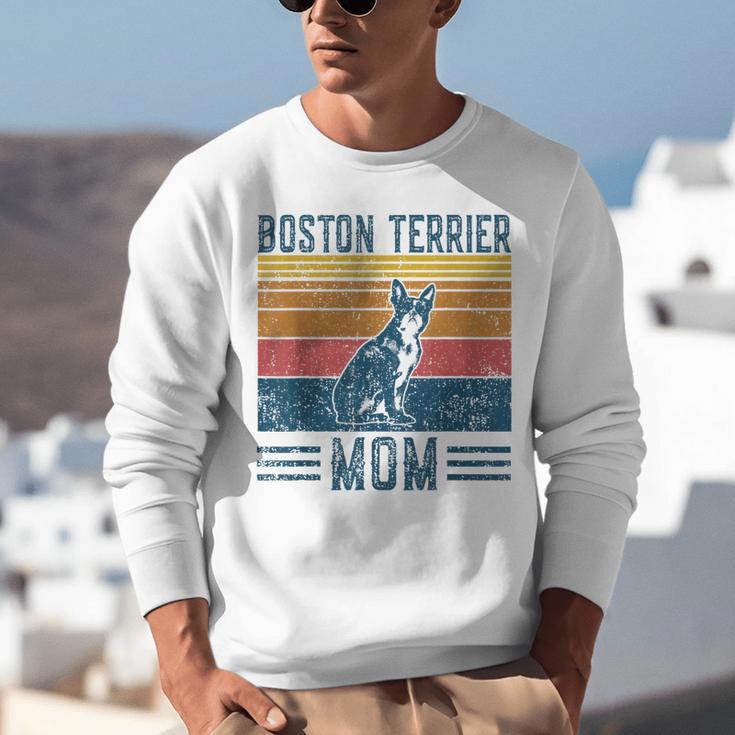 Dog Boston Terrier Mom Vintage Boston Terrier Mom Unisex Sweatshirt, Boston Terrier Mom Sweatshirts, funny gift
