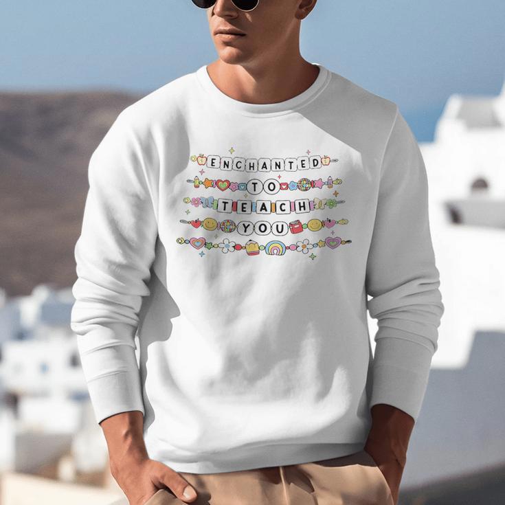 Enchanted To Teach You Friendship Bracelet Teacher Girl Kids Unisex Sweatshirt, funny gift Enchanted To Teach You Friendship Bracelet Teacher Girl Kids Unisex Sweatshirt, funny gift