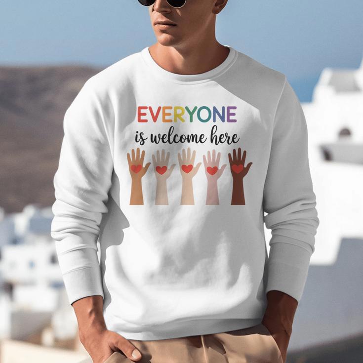 Everyone Is Welcome Here Idaho Teacher Unisex Sweatshirt, funny gift