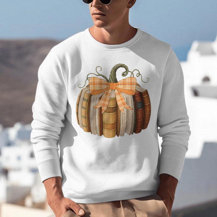 Fall Book Pumpkin Halloween Teacher Librarian Thanksgiving Unisex Sweatshirt, funny gift Fall Book Pumpkin Halloween Teacher Librarian Thanksgiving Unisex Sweatshirt, funny gift