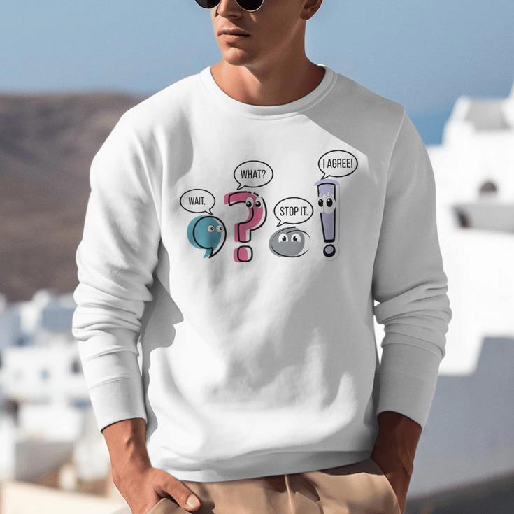 Grammar Teacher Punctuation English First Day Back To School Unisex Sweatshirt, English Teacher Sweatshirts, funny gift Grammar Teacher Punctuation English First Day Back To School Unisex Sweatshirt, English Teacher Sweatshirts, funny gift