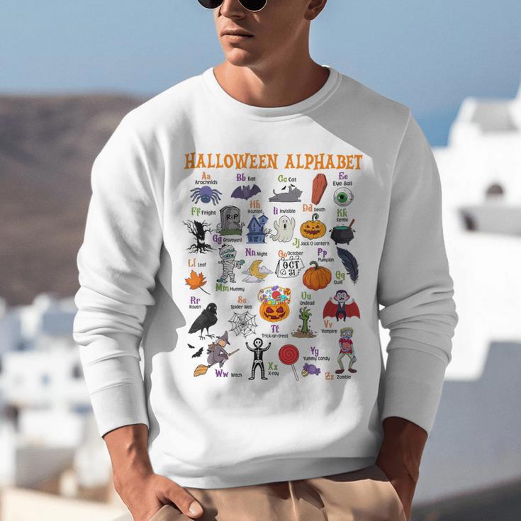 Halloween Alphabet ABCs Learning Kindergarten Teacher Unisex Sweatshirt, funny gift Halloween Alphabet ABCs Learning Kindergarten Teacher Unisex Sweatshirt, funny gift